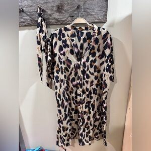 SHEIN Leopard Print Dress - Black and Brown
